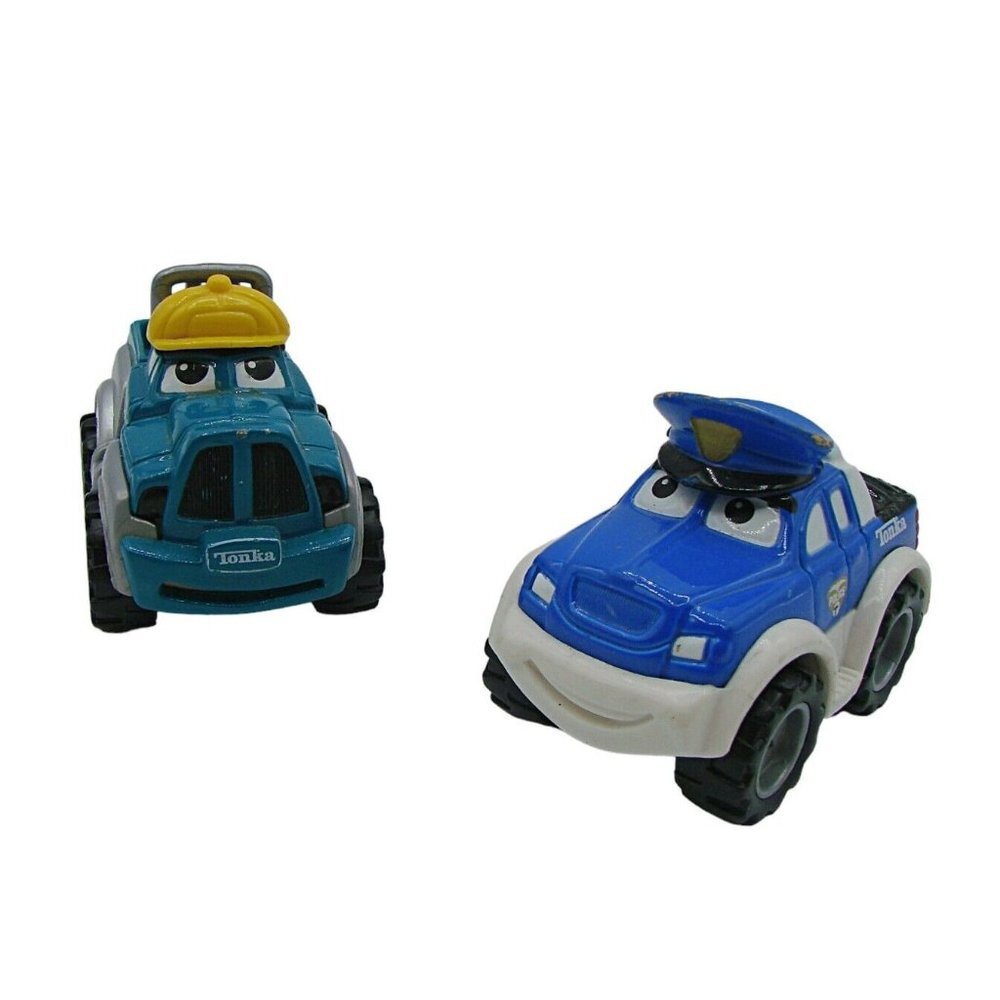 Set 2 Tonka Maisto Lil Chuck and Police Car Chuck and Friends Blue 2000 Diecast
